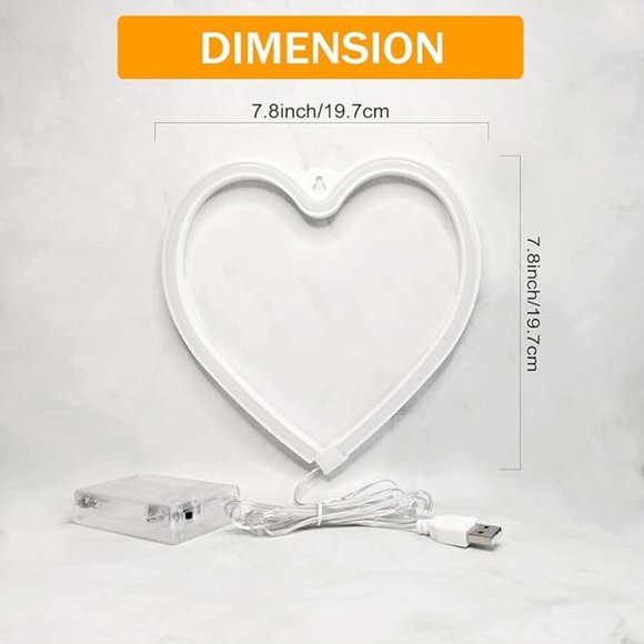 Blue Heart Neon Led Light Wall Decor - Picture 3 of 3